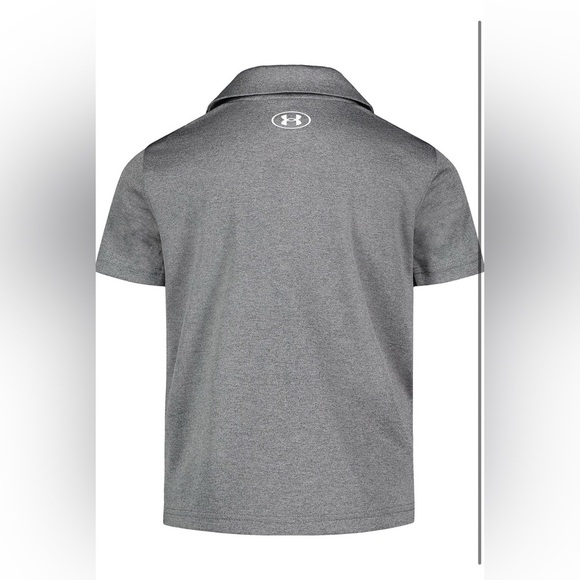 Boys Under Armour Match Polo Pitch Gray Size 7 New with Tags - Picture 2 of 8